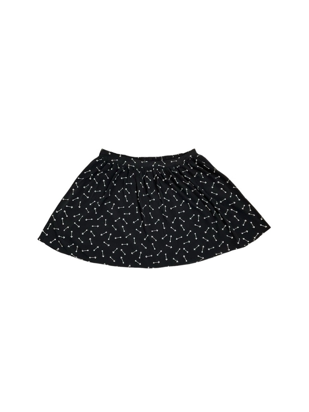 NWT LC Lauren Conrad Date Night Printed Flirty Skirt Arrow Hearts Print Large